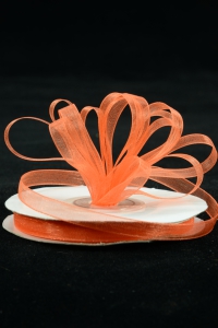 Organza Ribbon , Orange, 1/4 Inch x 25 Yards (1 Spool) SALE ITEM